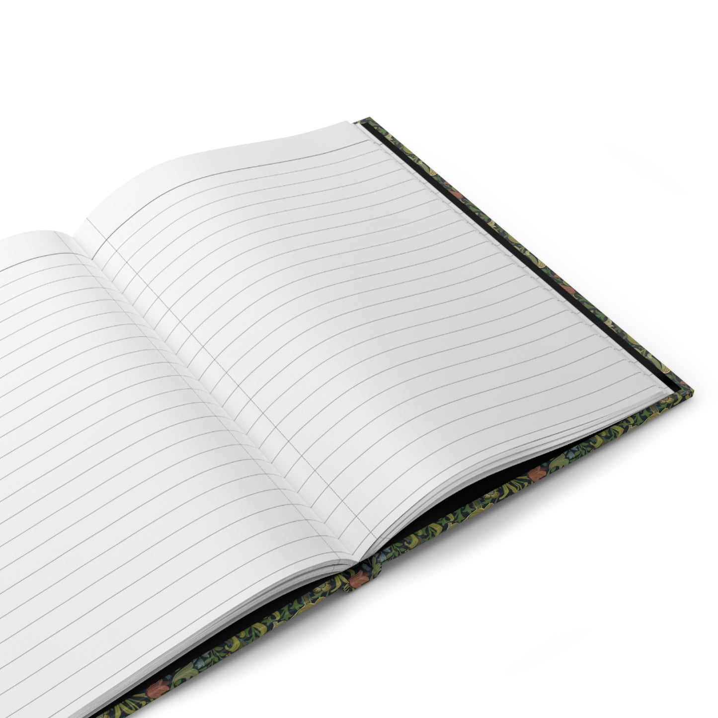 Crinum lily journal interior showing 150 perforated lined pages with casewrap sewn binding - LeBonJournal
