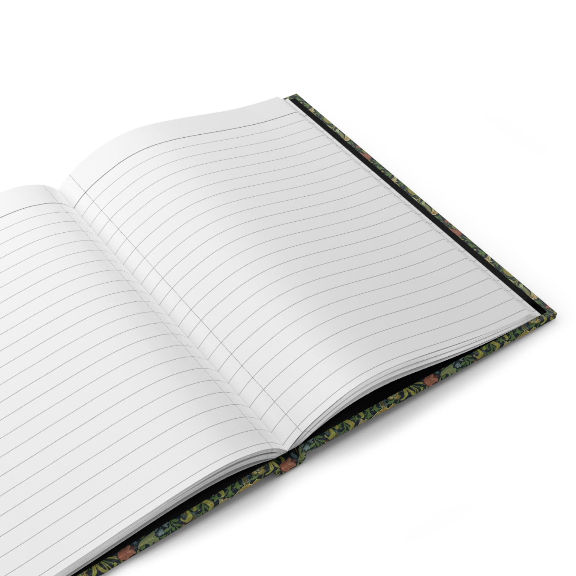 Crinum lily journal interior showing 150 perforated lined pages with casewrap sewn binding - LeBonJournal
