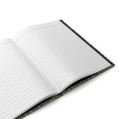 Crinum lily journal interior showing 150 perforated lined pages with casewrap sewn binding - LeBonJournal
