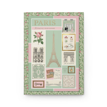 Eiffel Tower Arc de Triomphe Notre-Dame Luxembourg Redouté rose front cover shabby chic pastels - LeBonJournal
