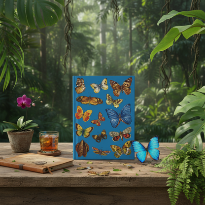 El Tesoro de la Juventud Blue Morpho journal in Amazon rainforest ferns orchids jungle canopy - LeBonJournal
