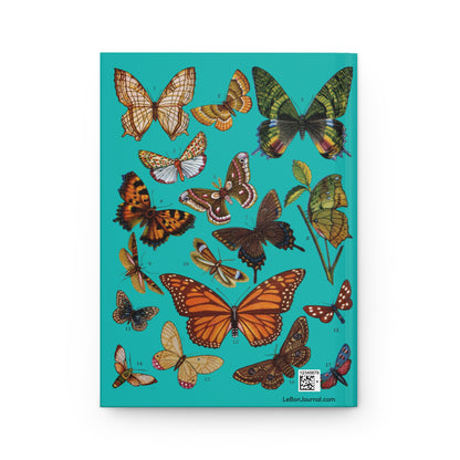 El Tesoro de la Juventud Lepidoptera plate back cover Monarch Peacock Saturnia teal - LeBonJournal
