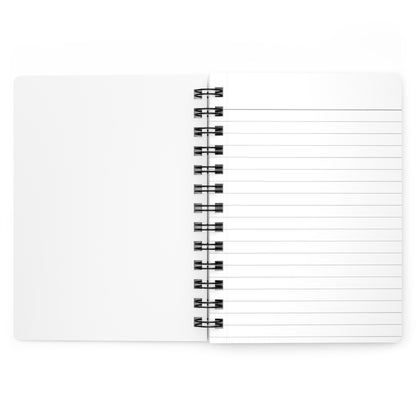 El Tesoro de la Juventud spiral journal open showing double lined pages with removable black metal spiral binding - LeBonJournal