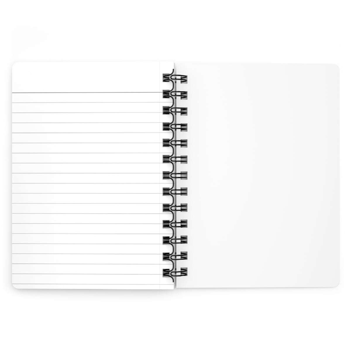 El Tesoro de la Juventud spiral journal open showing lined page and blank page with removable black metal spiral binding - LeBonJournal