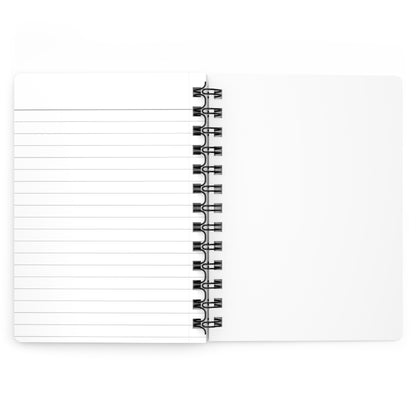 El Tesoro de la Juventud spiral journal open showing lined page and blank page with removable black metal spiral binding - LeBonJournal