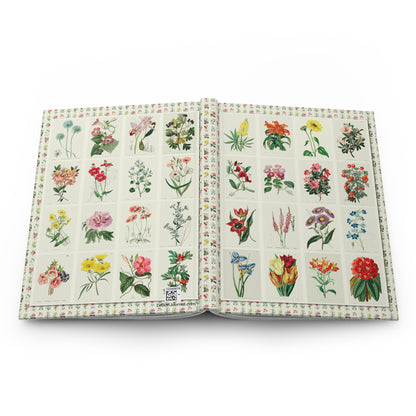 Floral hardcover journal spine and full-wrap Edwards's Botanical Register 1815 - LeBonJournal
