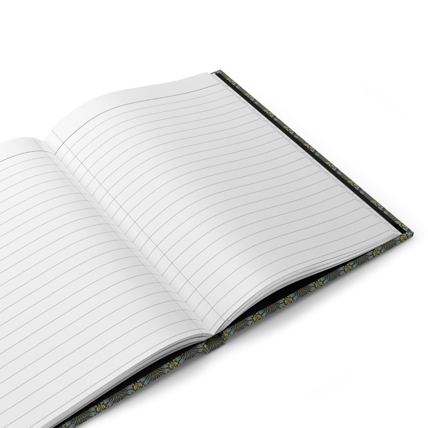 Floral journal interior showing 150 perforated lined pages with casewrap sewn binding - LeBonJournal
