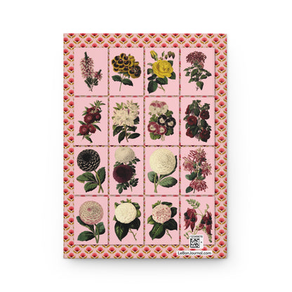 Floral varieties back cover azalea dahlia pelargonium camellia James Andrews 1857 lithographs - LeBonJournal
