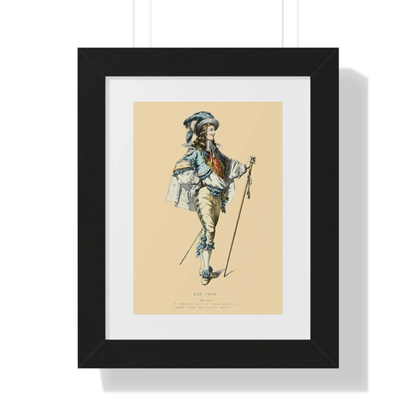 Framed print of Don Juan character from Molière's theatrical works illustrated by Maurice Sand - LeBonJournal