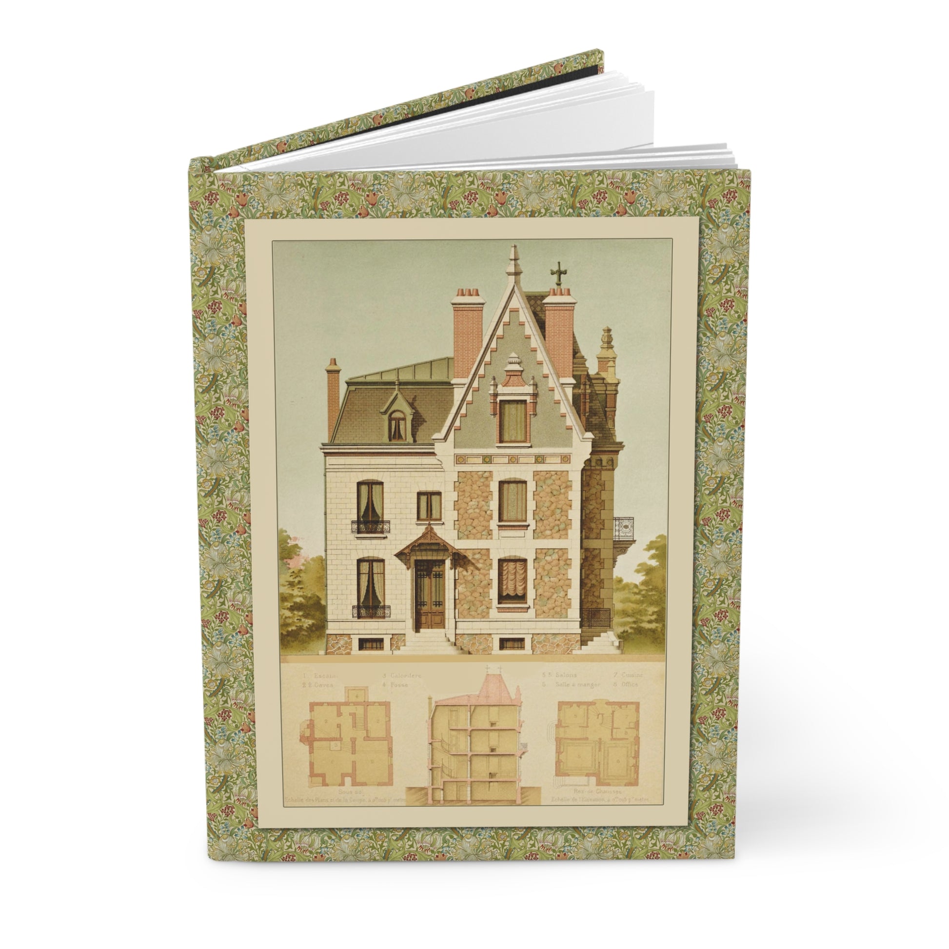 French villa journal with François Eugène Bardon 1885 Chatou architectural lithographs Victorian elevation floor plans - LeBonJournal