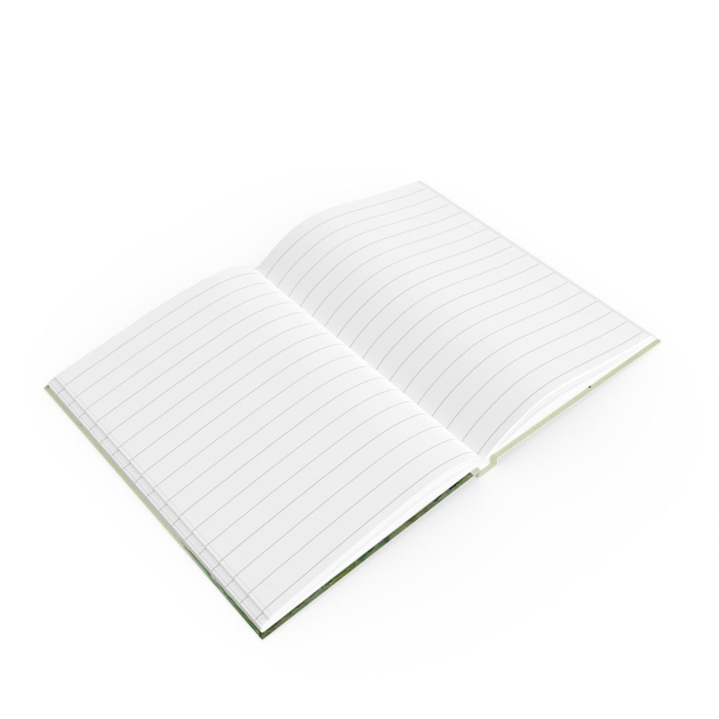 Freshwater fish journal interior showing ruled line pages — A5 hardcover sewn binding 128 pages - LeBonJournal