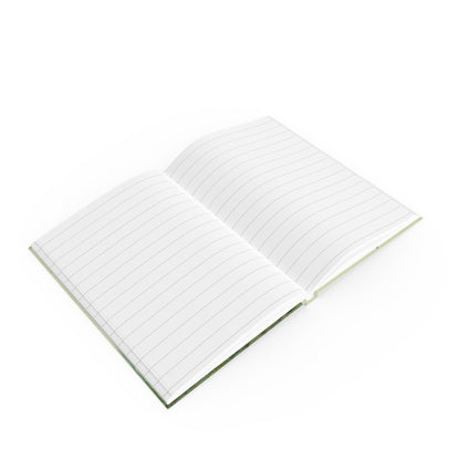 Freshwater fish journal interior showing ruled line pages — A5 hardcover sewn binding 128 pages - LeBonJournal