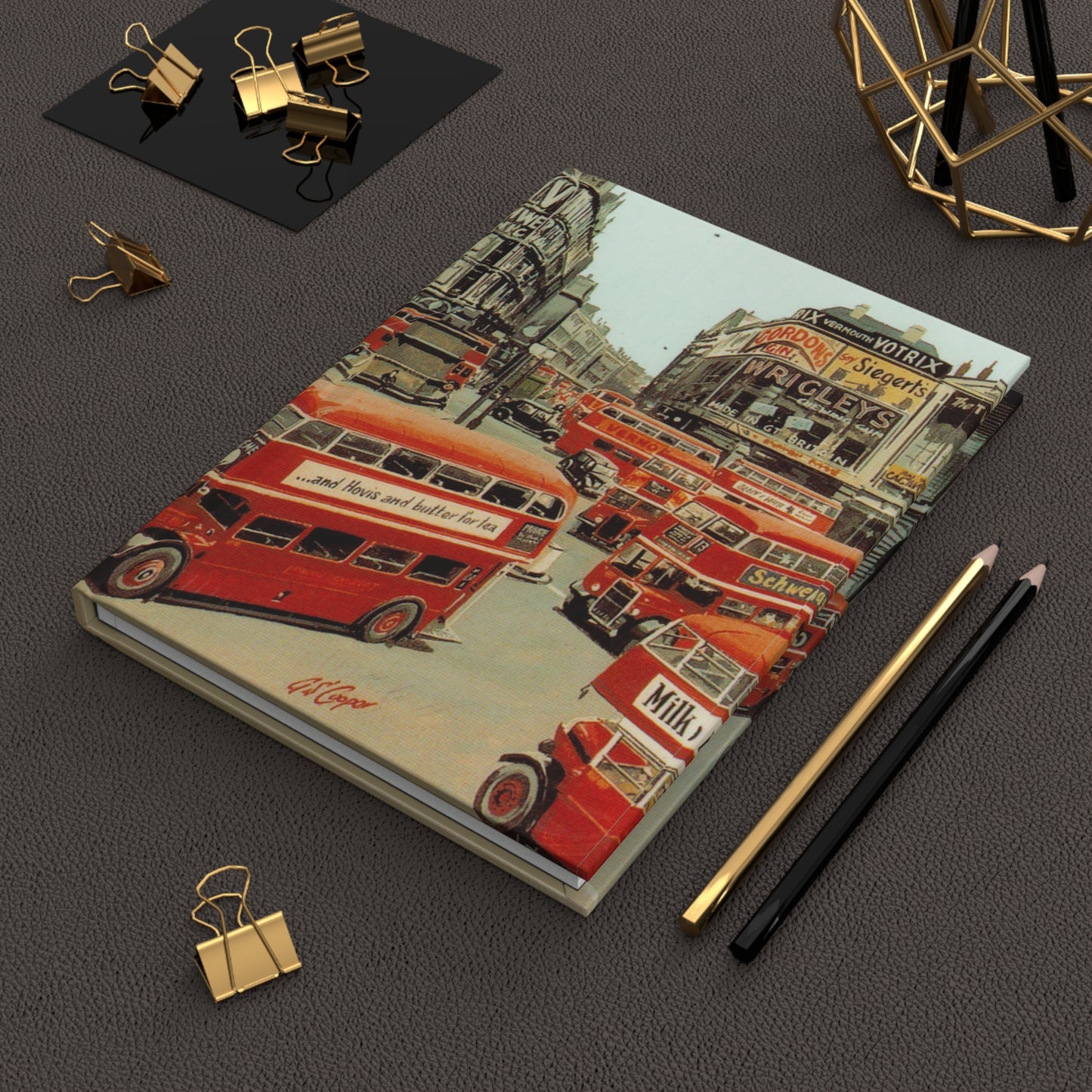 G.S. Cooper Piccadilly Circus 1949 London journal on workspace celebrating postwar British transport art - LeBonJournal
