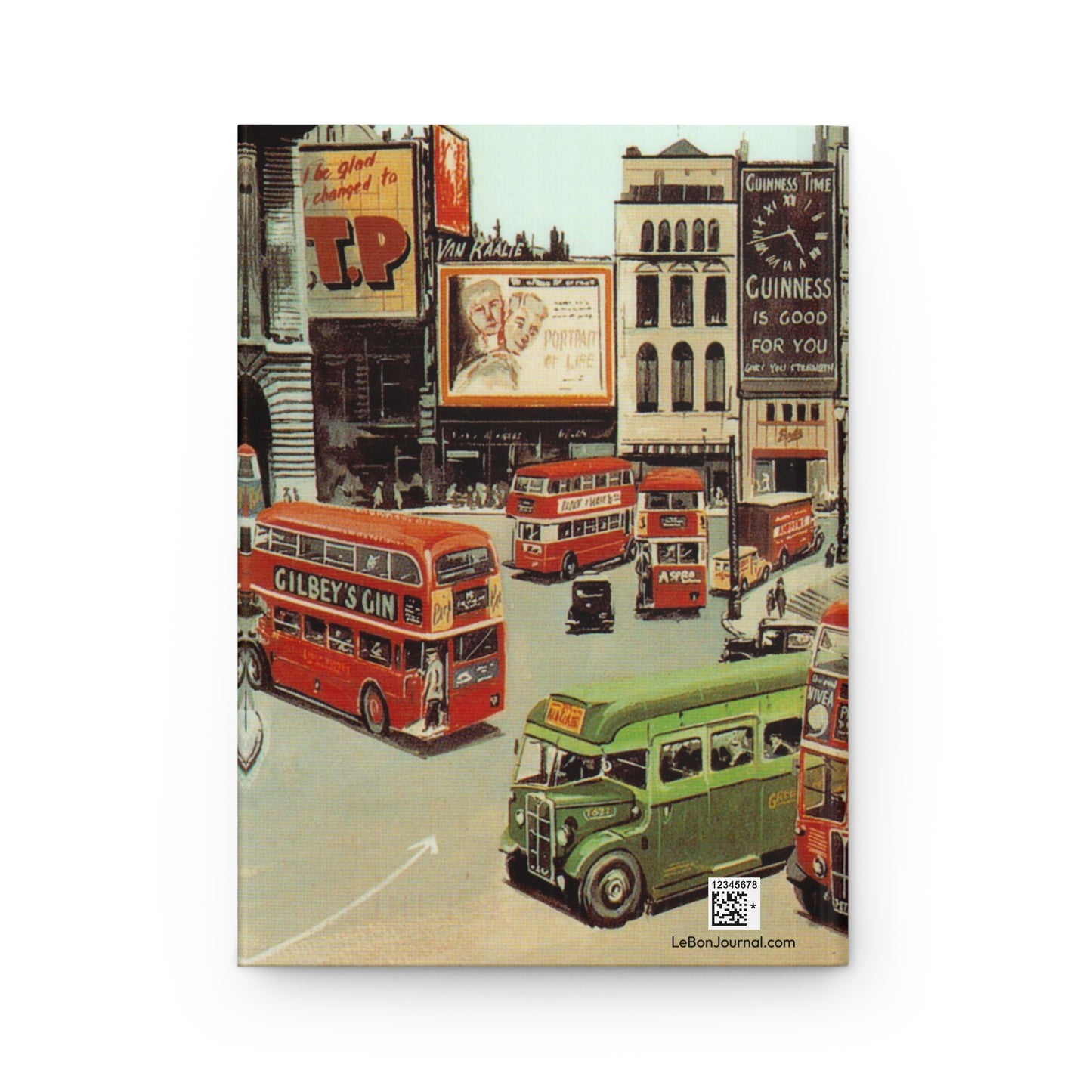 G.S. Cooper Piccadilly Circus 1949 back cover Bovril Schweppes Guinness Wrigley's neon postwar London - LeBonJournal
