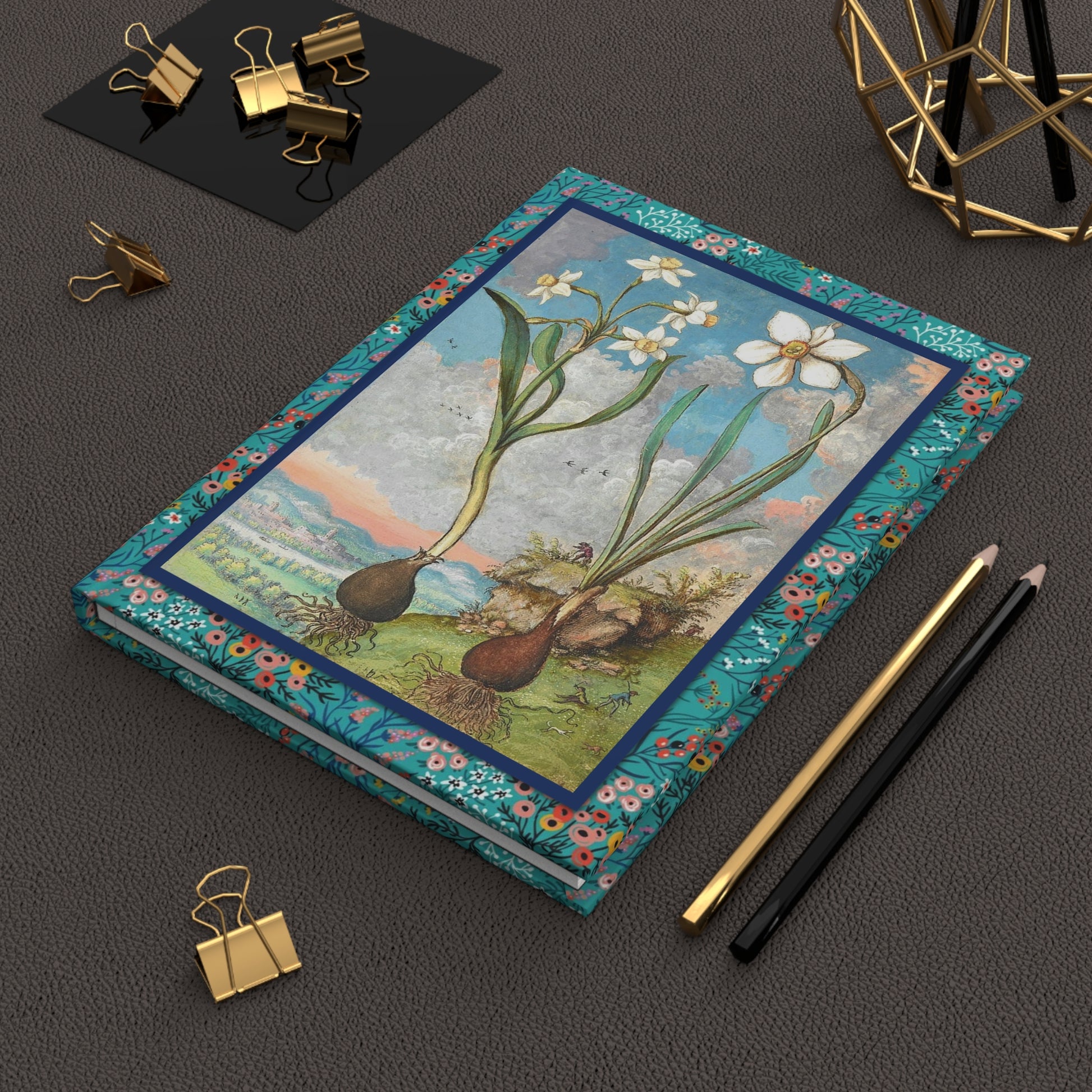 Gherardo Cibo c.1564 Narcissus Hepatica journal on workspace celebrating Renaissance Paintings of Flora Roman States legacy - LeBonJournal
