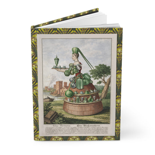 Glassmaker journal Martin Engelbrecht Augsburg 1730 female male glassmakers Costumes Grotesques Baroque engraving - LeBonJournal