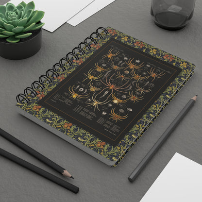 Godman 1879 arachnida spider journal on grey desk with pencils celebrating Victorian natural history - LeBonJournal