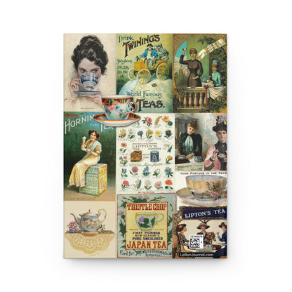 Golden Age tea mosaic back cover vintage tea tins porcelain teapots Oriental tradition - LeBonJournal
