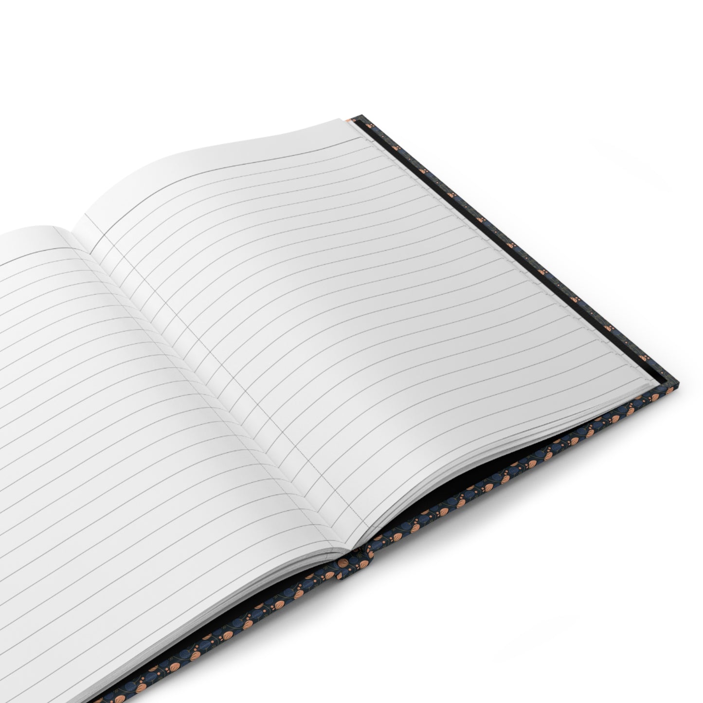 Hyacinth journal interior showing 150 perforated lined pages with casewrap sewn binding and 90gsm paper - LeBonJournal