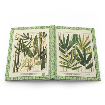 Shirasawa Makino 1912 Japanese bamboo hardcover journal spine and full-wrap Nihon Chikurui Zufu Meiji botanical art - LeBonJournal
