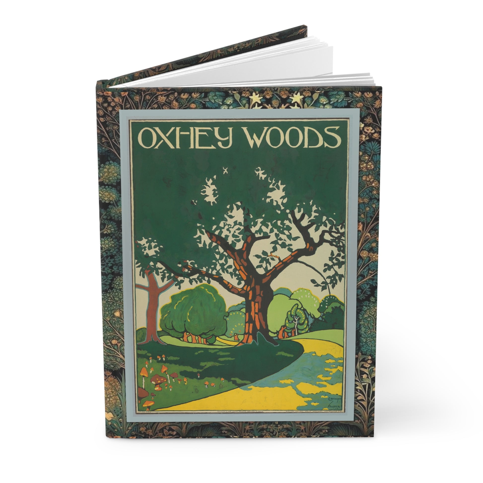 Edward McKnight Kauffer 1915 Oxhey Woods and The North Downs colour lithograph poster journal - LeBonJournal