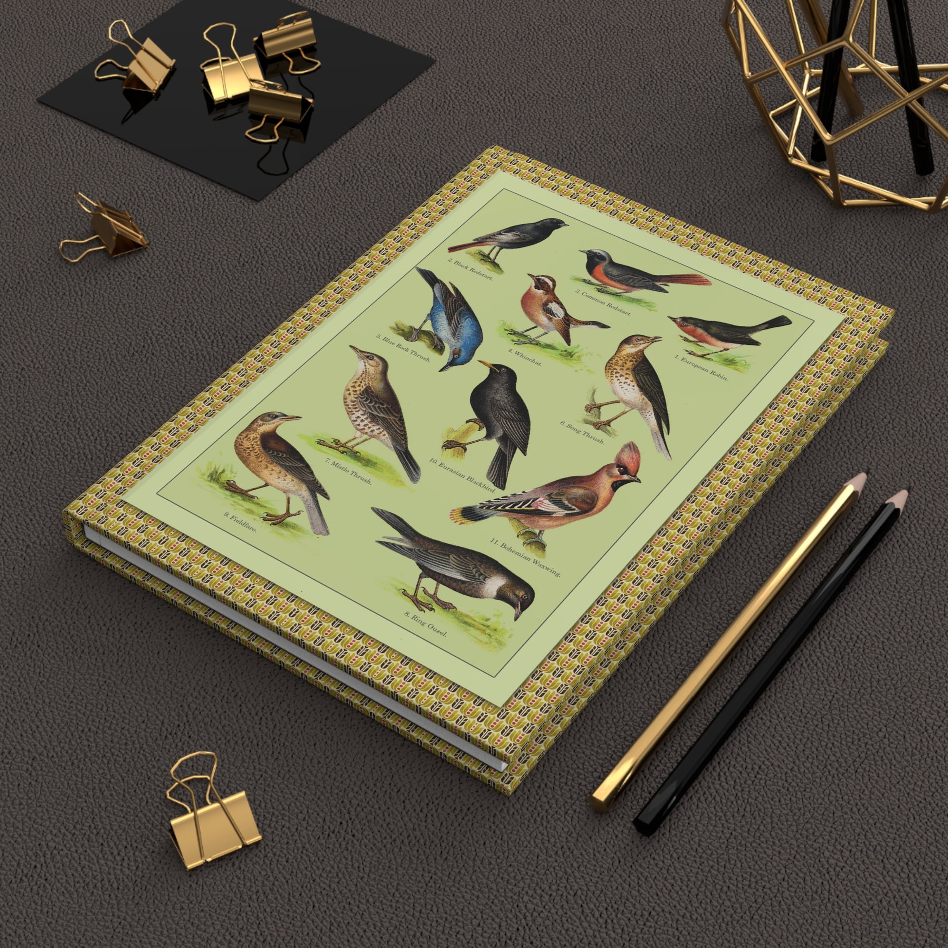 Kurt Lampert 1905 songbird journal on workspace celebrating European ornithology - LeBonJournal

