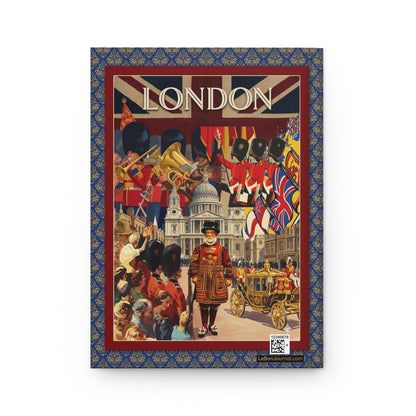 London back cover vintage poster style Royal Guard Beefeater Golden State Coach St Paul's Cathedral Union Jack - LeBonJournal
