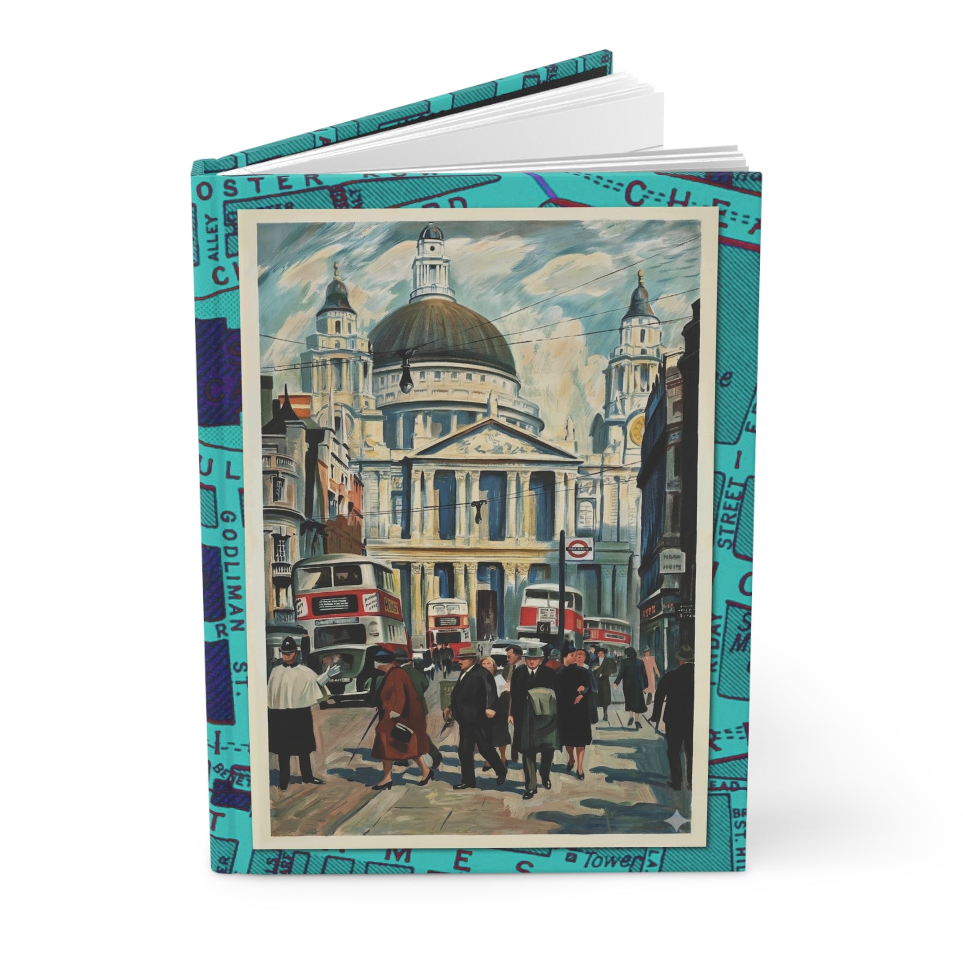 London journal Bateman LNER 1939 St Paul's Cathedral front Max Gill 1940 pictorial map back Blitz time capsule - LeBonJournal
