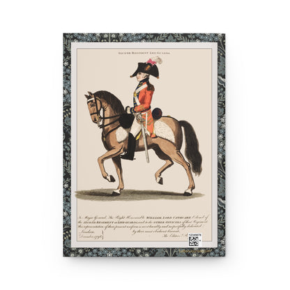 William Lord Cathcart 1798 hand-coloured engraving Second Life Guards red coat gold embroidery bay horse back cover - LeBonJournal