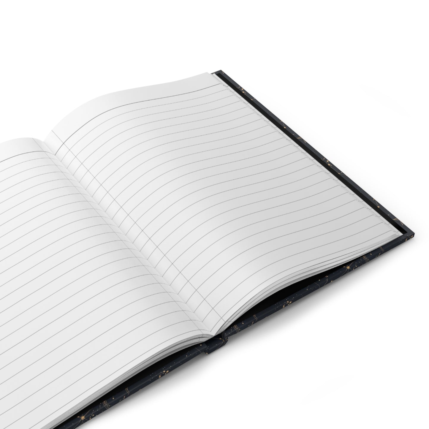 Lunar journal interior showing 150 perforated lined pages with casewrap sewn binding - LeBonJournal
