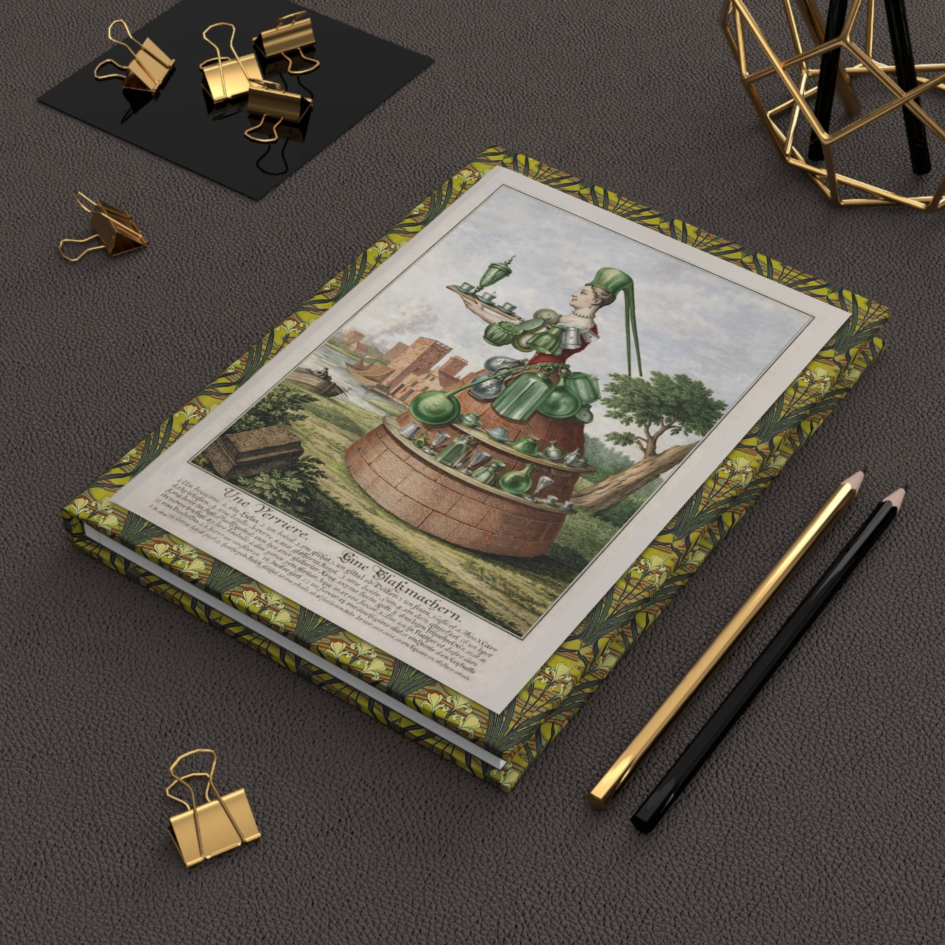 Martin Engelbrecht 1730 glassmaker journal on workspace celebrating Baroque Augsburg printmaking trade series - LeBonJournal
