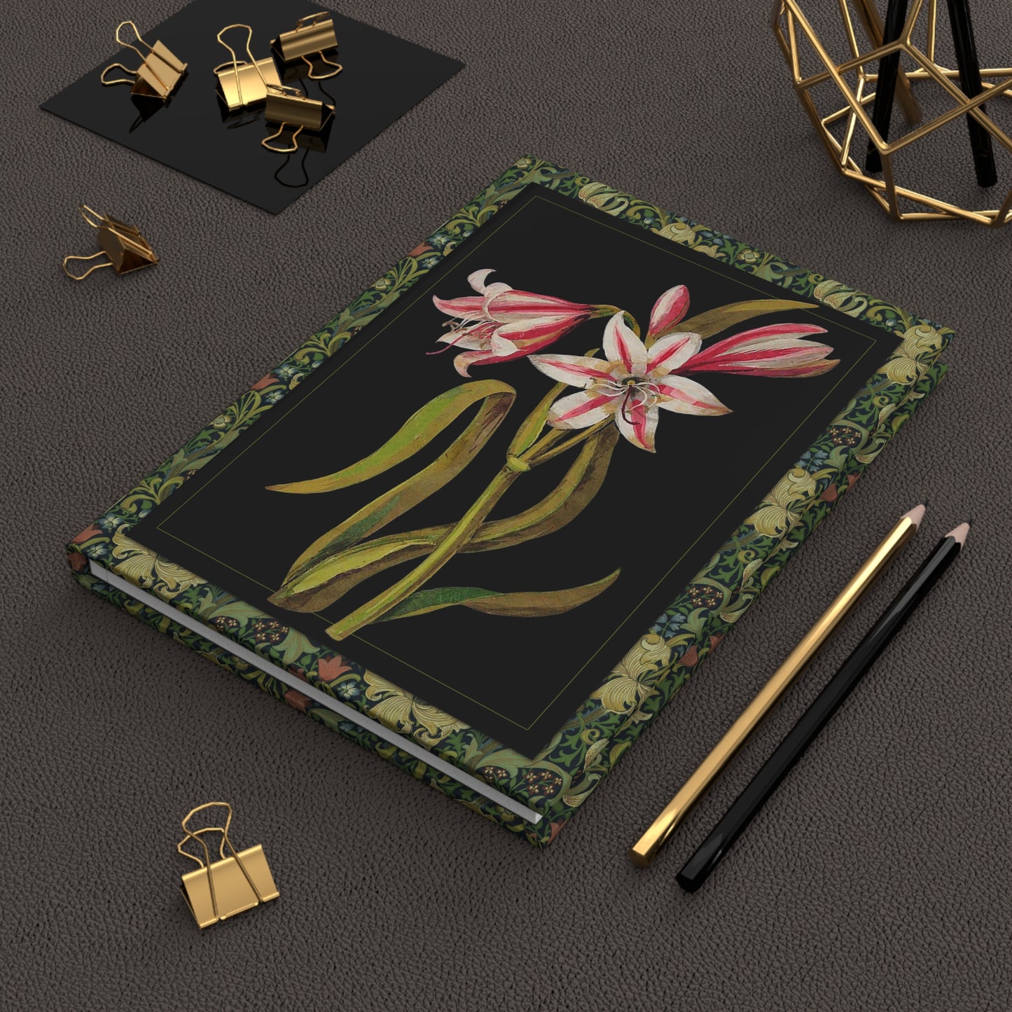 Mary Delany 1778 Flora Delanica Crinum lily journal on workspace celebrating Georgian botanical paper mosaic art - LeBonJournal
