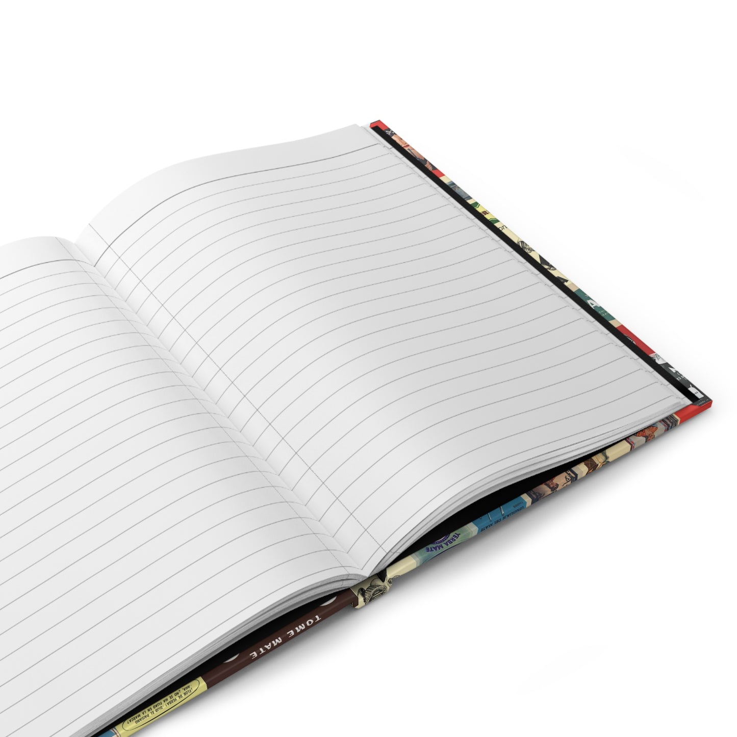 Mate journal interior showing 150 perforated lined pages with casewrap sewn binding and 90gsm paper - LeBonJournal