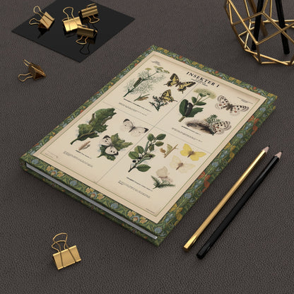 Max Richter 1939 butterfly journal on workspace with writing tools celebrating vintage Swedish natural history education - LeBonJournal