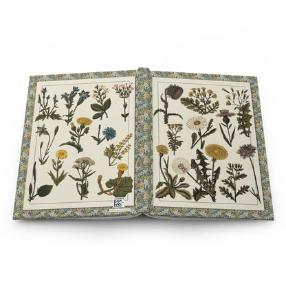 Medicinal herbs hardcover journal spine and full-wrap Polish botanical Zielnik 1870s–1912 with 22 wild medicinal plants - LeBonJournal