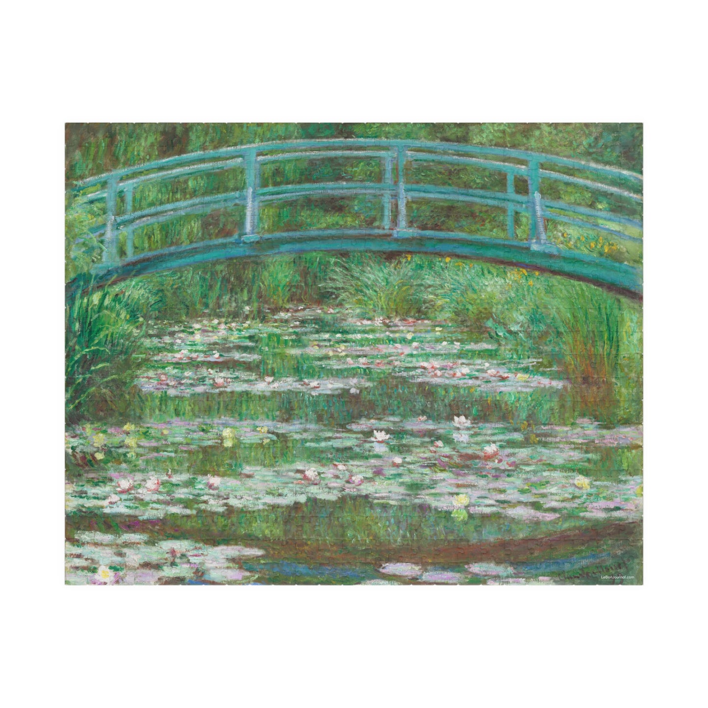 Monet 1899 Le Bassin aux nymphéas harmonie verte Musée d'Orsay puzzle front view 520 pieces green harmony Giverny - LeBonJournal