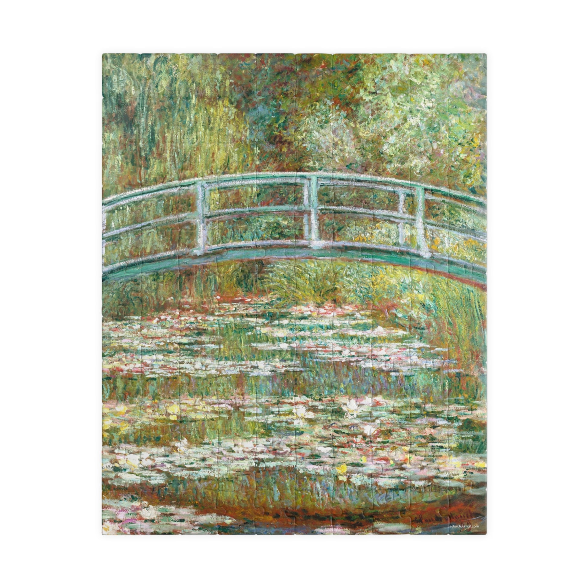 Monet 1899 Le Bassin aux nymphéas National Gallery London puzzle front view 110 pieces vibrant greens Giverny - LeBonJournal