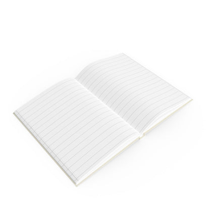 National Flags journal interior showing ruled line pages — A5 hardcover sewn binding 128 pages - LeBonJournal