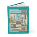 New York journal vintage collage Chrysler Building Central Park Times Square turquoise orange NYC - LeBonJournal
