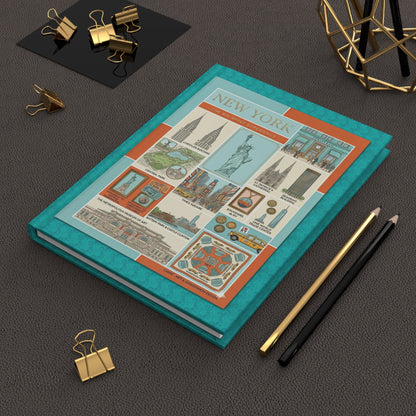 New York vintage collage journal on workspace celebrating Big Apple Chrysler Building Manhattan legacy - LeBonJournal
