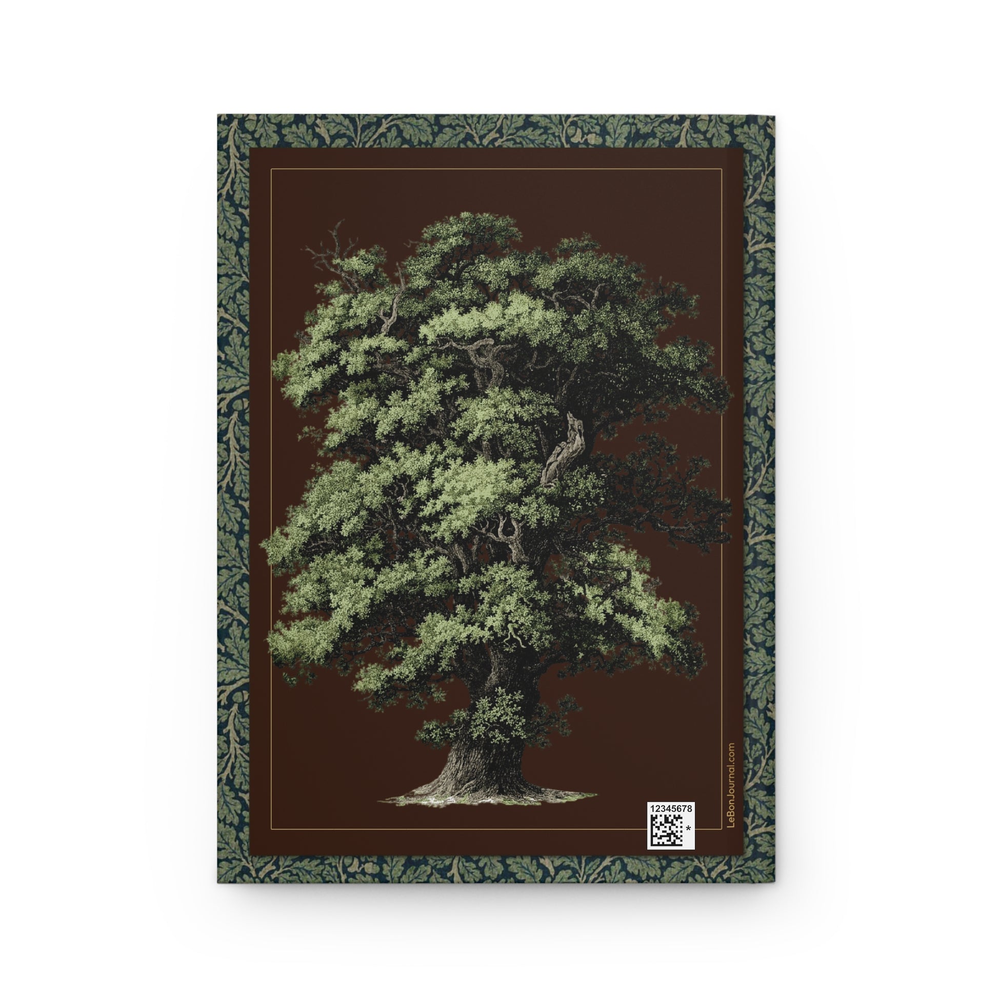Majestic oak in full landscape silhouette back cover by Søren Henrik Petersen 1816, Studies after Nature, Danish naturalist tree study - LeBonJournal