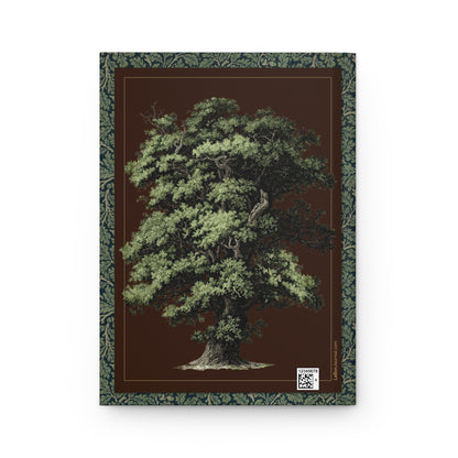Majestic oak in full landscape silhouette back cover by Søren Henrik Petersen 1816, Studies after Nature, Danish naturalist tree study - LeBonJournal