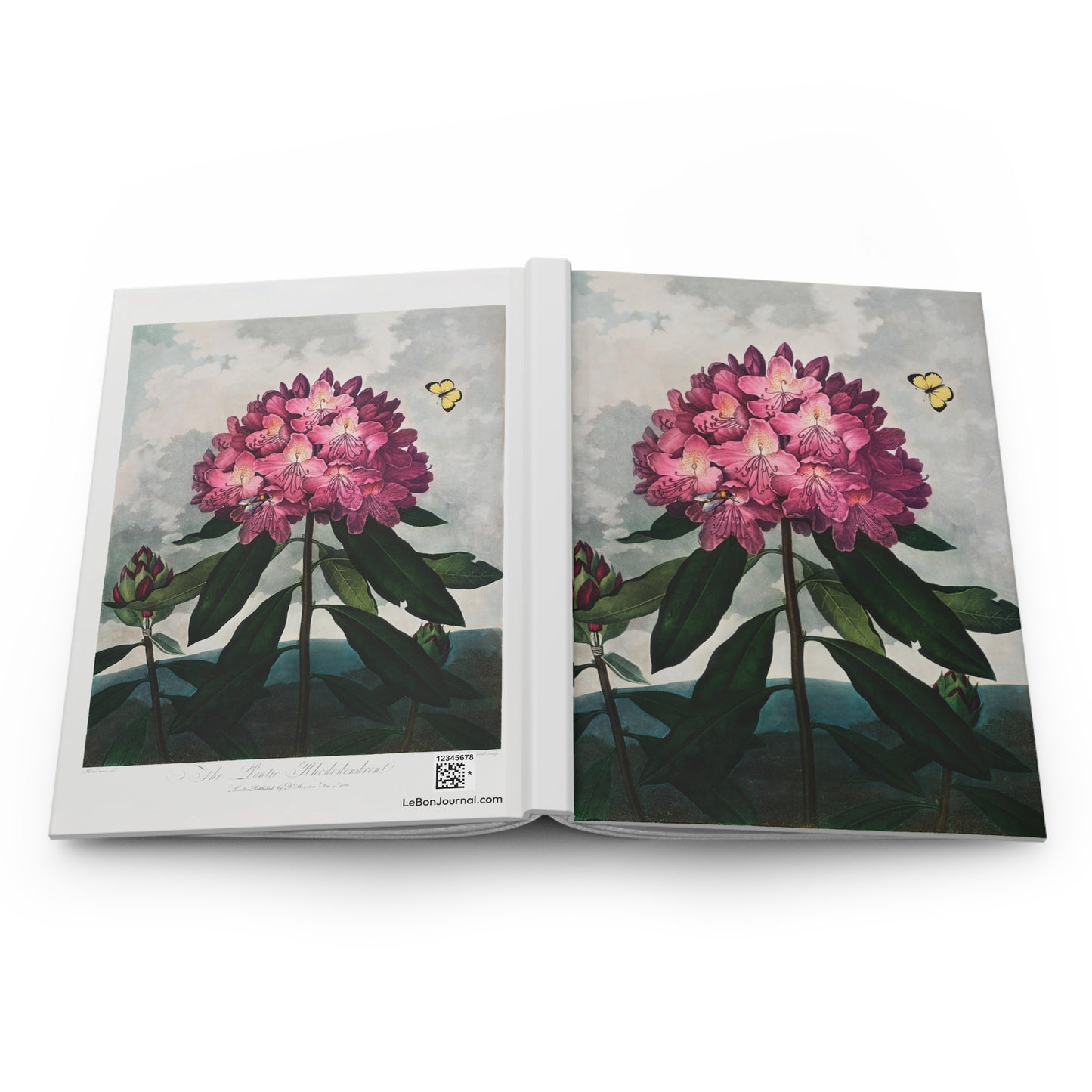 Temple of Flora Rhododendron Journal Binding — Casewrap Hardcover Construction - LeBonJournal