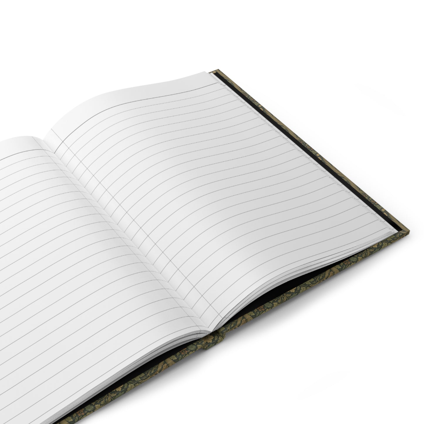 Owl journal interior showing 150 perforated pages with casewrap sewn binding and 90gsm ruled paper - LeBonJournal
