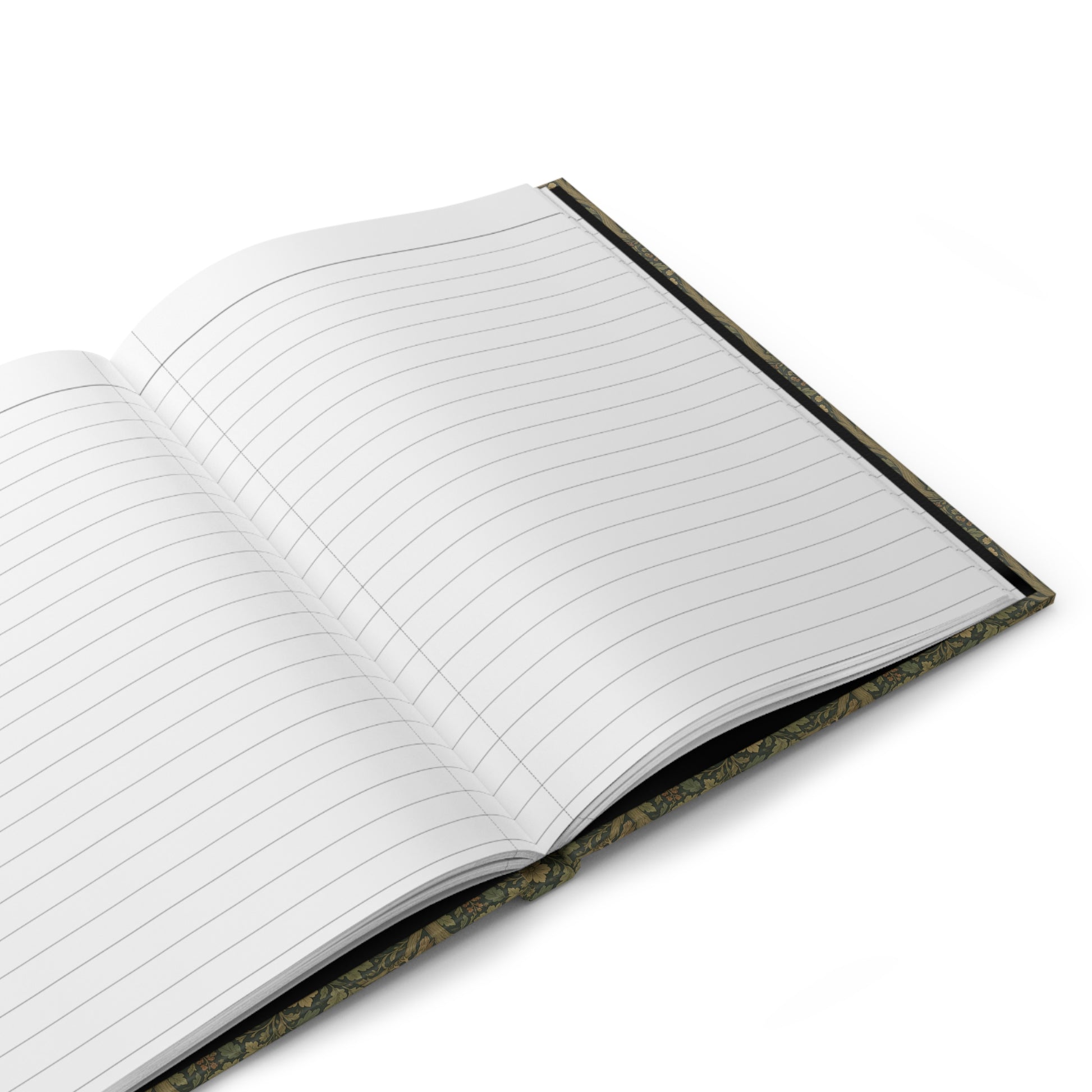 Owl journal interior showing 150 perforated pages with casewrap sewn binding and 90gsm ruled paper - LeBonJournal