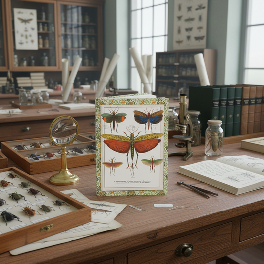 Perty Delectus 1830 Brazilian insects journal in 19th century entomology laboratory pinned specimens magnifying glass - LeBonJournal
