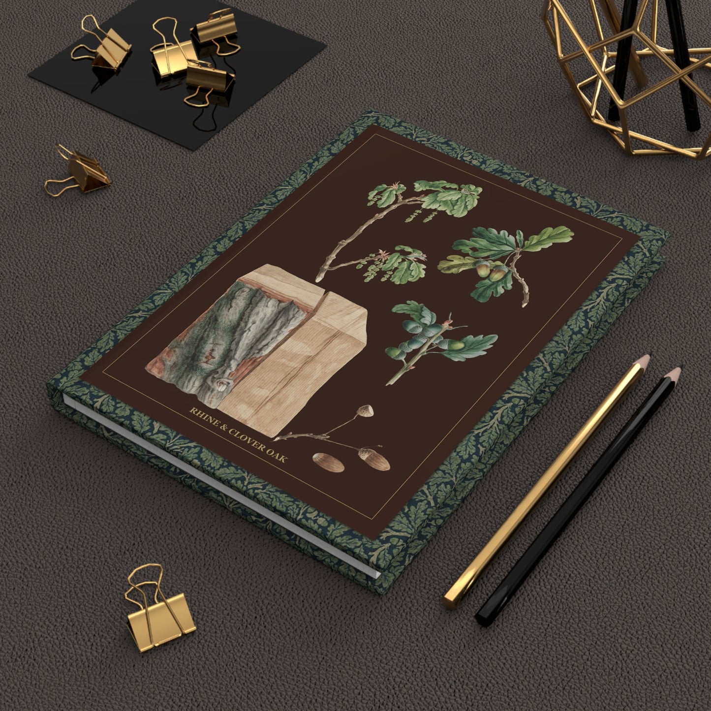 Pfleger 1788 and Petersen 1816 oak tree journal on workspace celebrating Enlightenment botanical art and ancient oak symbolism - LeBonJournal