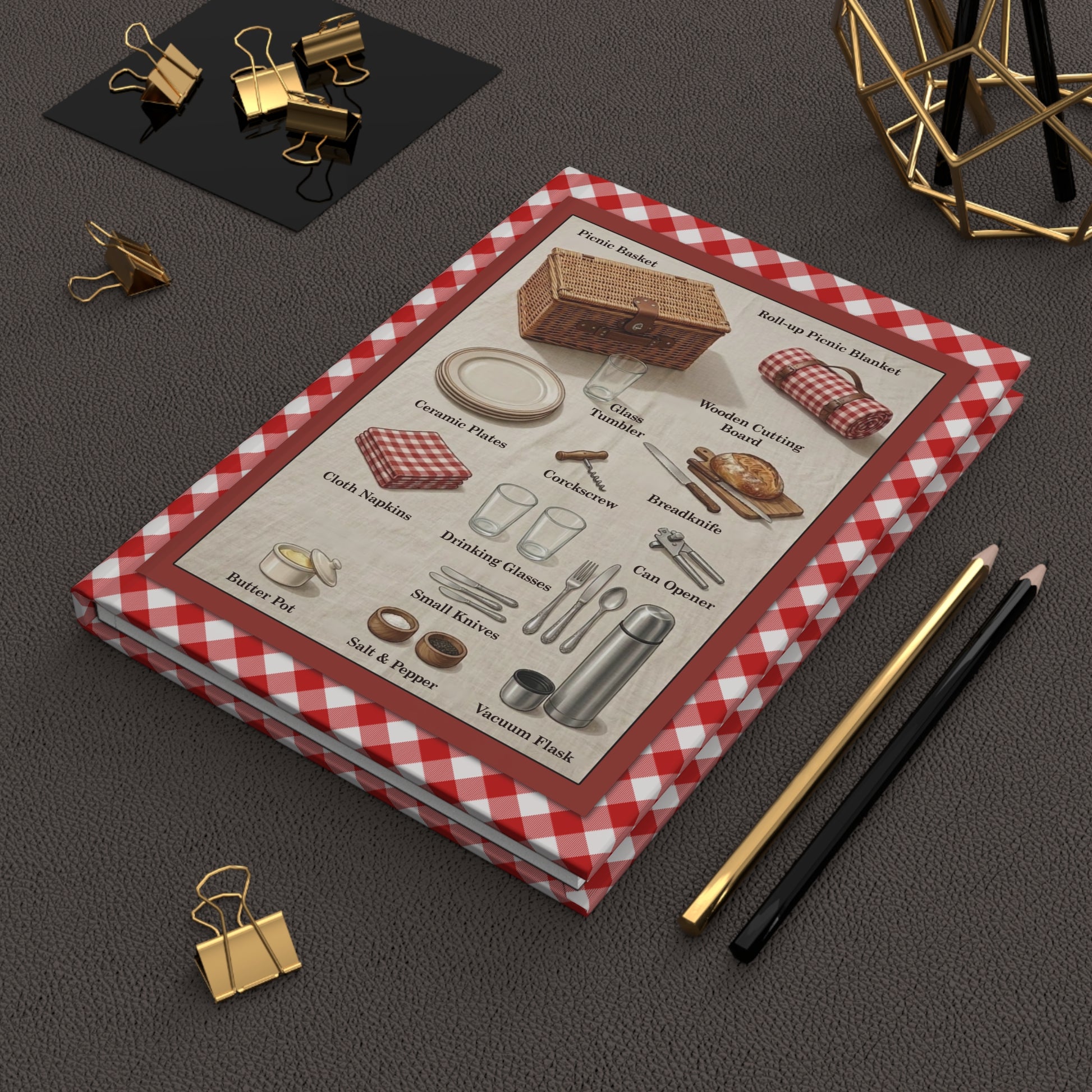 Picnic journal on workspace celebrating the art of the perfect outdoor spread and slow living - LeBonJournal
