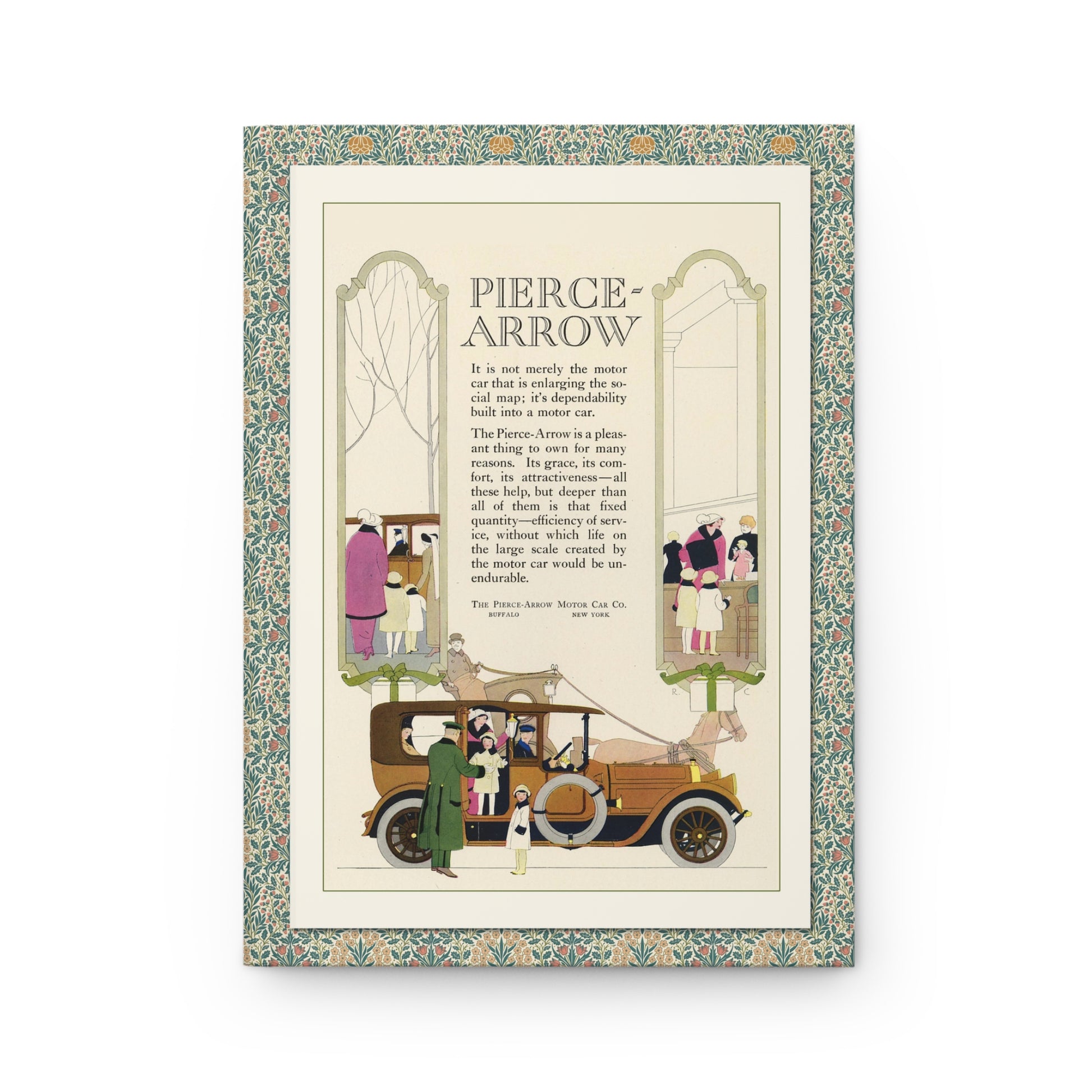 Pierce-Arrow Vestibule Suburban front cover December 1914 chauffeur service Art Nouveau panels - LeBonJournal
