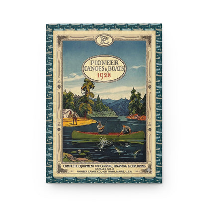 Pioneer 1928 catalog page front cover canoes boats retro design period typography - LeBonJournal

